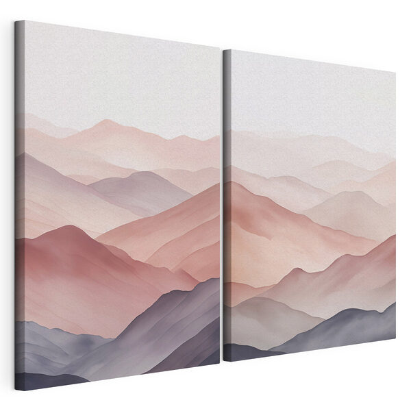 Captura de pantalla de un cuadro en el que se representa una cordillera Lámina modular sobre lienzo Captura de pantalla de un cuadro en el que se representa una cordillera