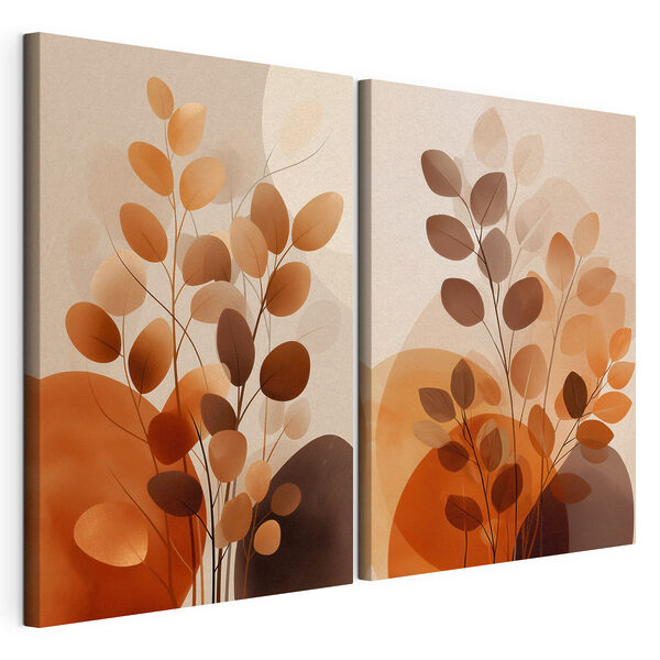 - Suaves tonos que reflejan la belleza de la naturaleza Lámina modular sobre lienzo - Suaves tonos que reflejan la belleza de la naturaleza