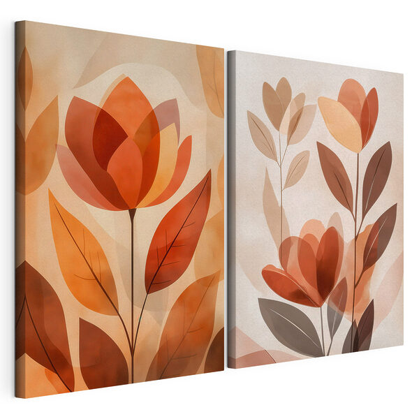Captura de pantalla de una flor Lámina modular sobre lienzo Captura de pantalla de una flor