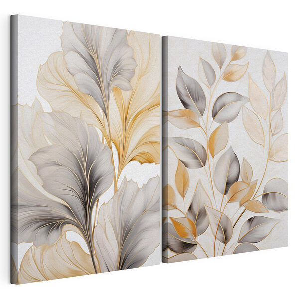 Elegancia inspirada en la naturaleza en tonos suaves Lámina modular sobre lienzo Elegancia inspirada en la naturaleza en tonos suaves