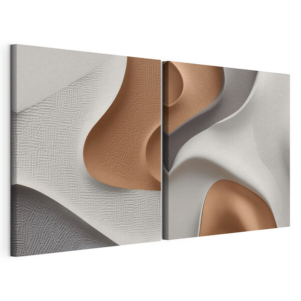 Curvas elegantes en tonos contrastantes Lámina modular sobre lienzo Curvas elegantes en tonos contrastantes