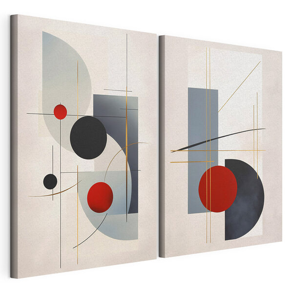 Dos imágenes de arte Lámina modular sobre lienzo Dos imágenes de arte
