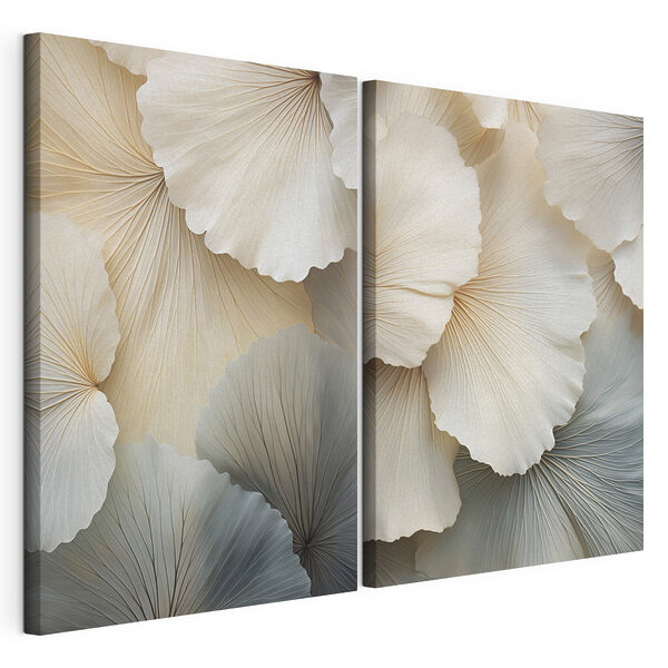 Lámina modular sobre lienzo Lámina modular sobre lienzo Elegantes capas de pétalos suaves y ondulantes (SKU: m30405)