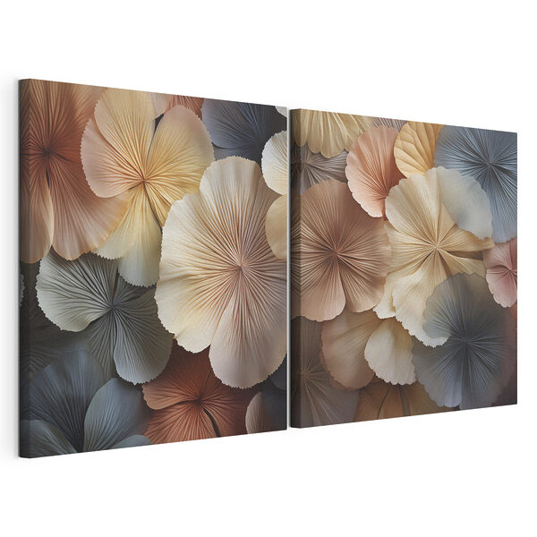 Collage de flores Lámina modular sobre lienzo Collage de flores