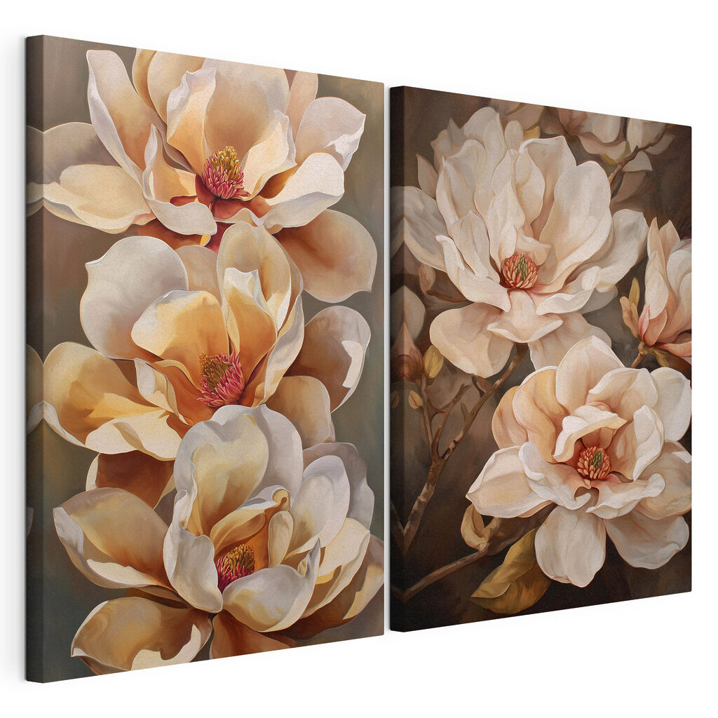 Painting of flowers on a branch Painting of flowers on a branch