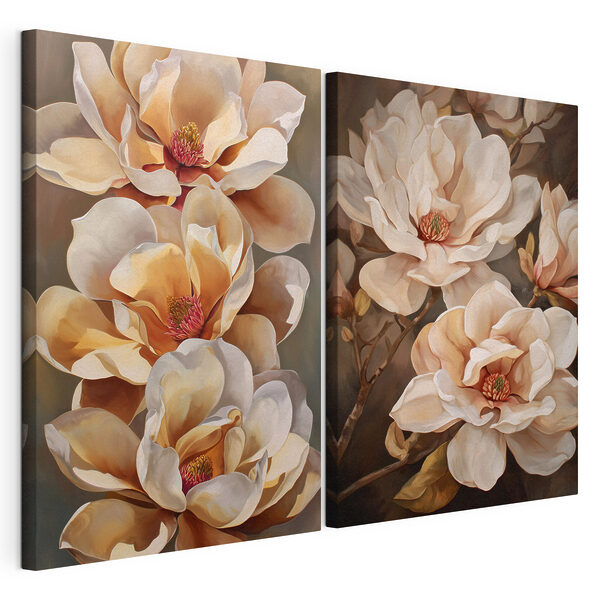 Painting of flowers on a branch Painting of flowers on a branch