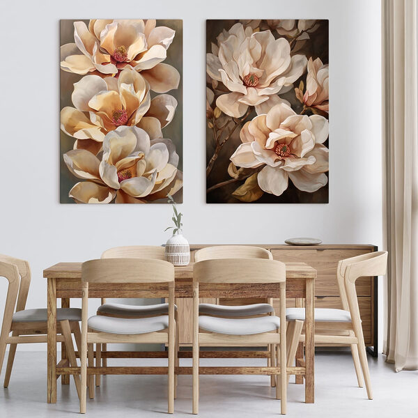 Painting of flowers on a branch Painting of flowers on a branch