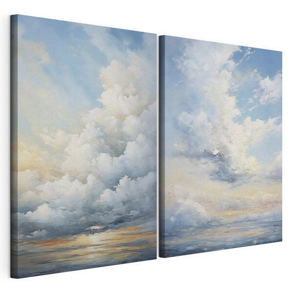 Lámina modular sobre lienzo Cuadro de nubes en el cielo