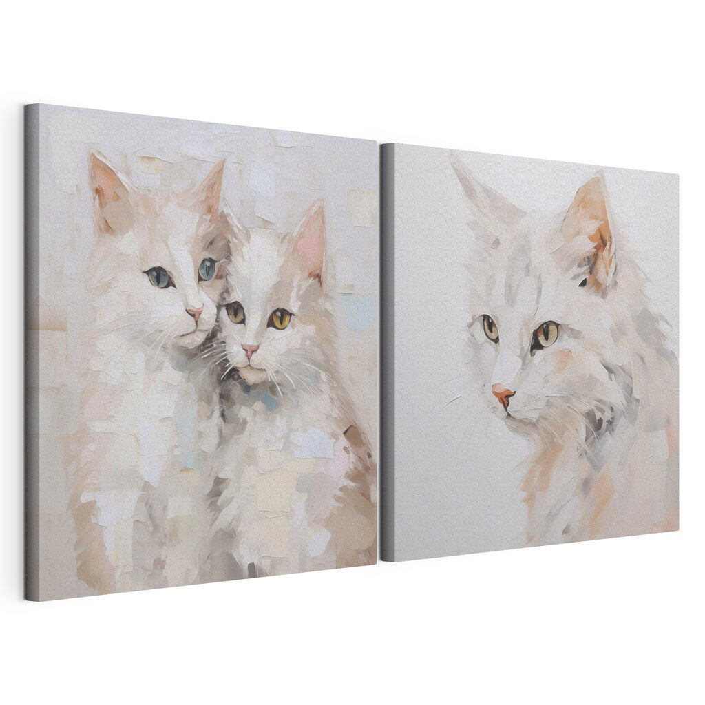 Lámina modular sobre lienzo Dos cuadros de gatos (SKU: m30443) Lámina modular sobre lienzo Dos cuadros de gatos (SKU: m30443)