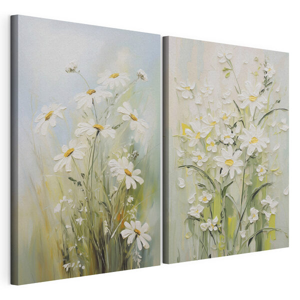 Pintura de flores sobre lienzo Lámina modular sobre lienzo Pintura de flores sobre lienzo