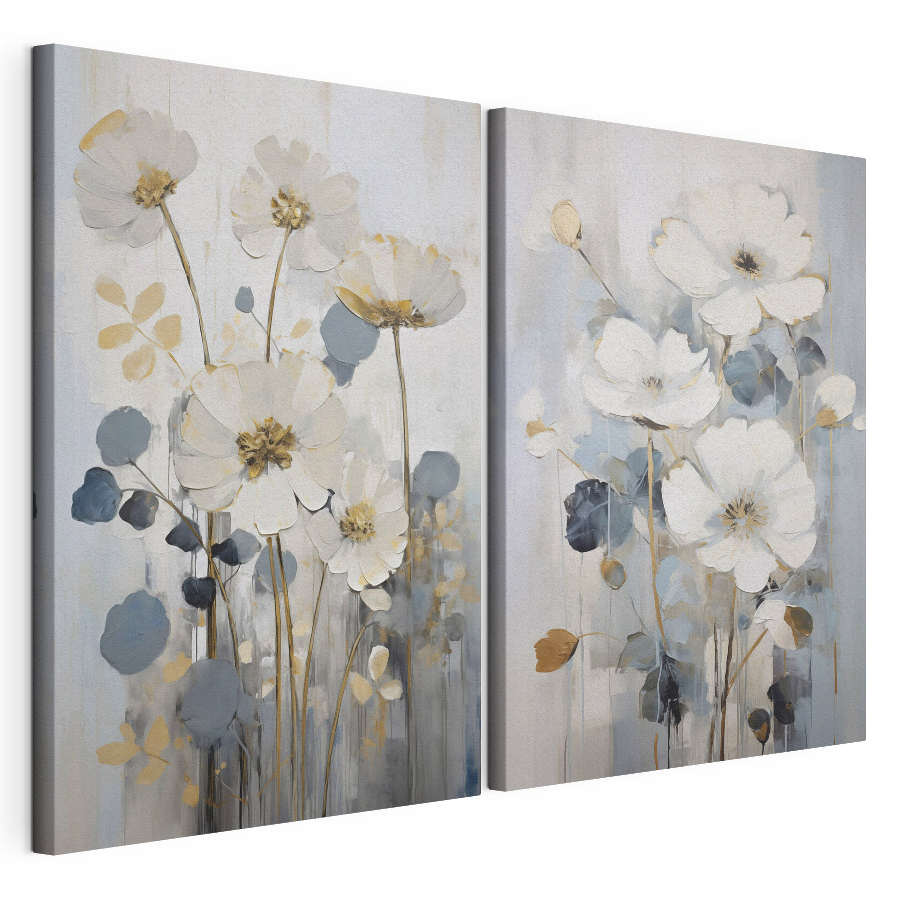 Painting of flowers and leaves Painting of flowers and leaves