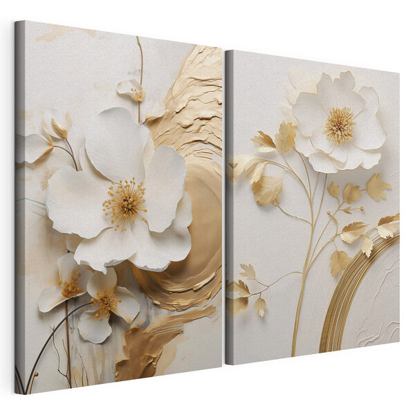- Elegante diseño floral para una decoración espectacular Lámina modular sobre lienzo - Elegante diseño floral para una decoración espectacular