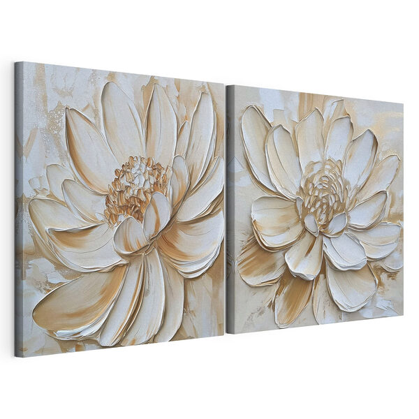 Lámina modular sobre lienzo Flores serenas en tonos suaves (SKU: m30500) Lámina modular sobre lienzo Lámina modular sobre lienzo Flores serenas en tonos suaves (SKU: m30500)