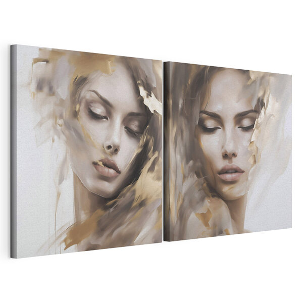 Belleza en tonos suaves y apagados Lámina modular sobre lienzo Belleza en tonos suaves y apagados