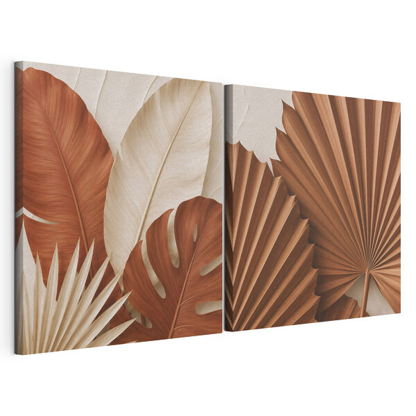 Lámina modular sobre lienzo Elegantes diseños de hojas inspirados en la naturaleza (SKU: m30517) Lámina modular sobre lienzo Lámina modular sobre lienzo Elegantes diseños de hojas inspirados en la naturaleza (SKU: m30517)