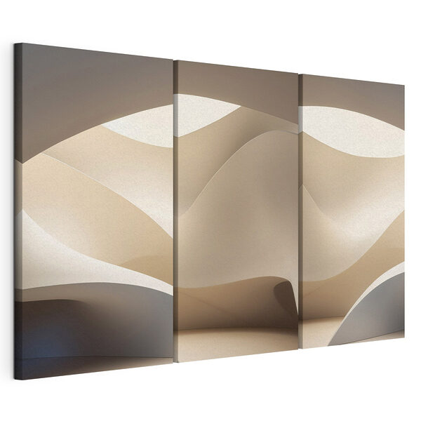 Curvas suaves y un contraste de luz tenue Lámina modular sobre lienzo Curvas suaves y un contraste de luz tenue