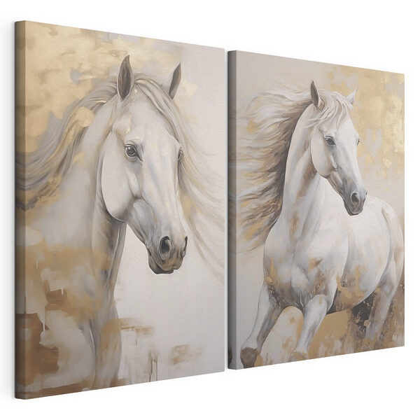 Cuadro de un caballo Lámina modular sobre lienzo Cuadro de un caballo