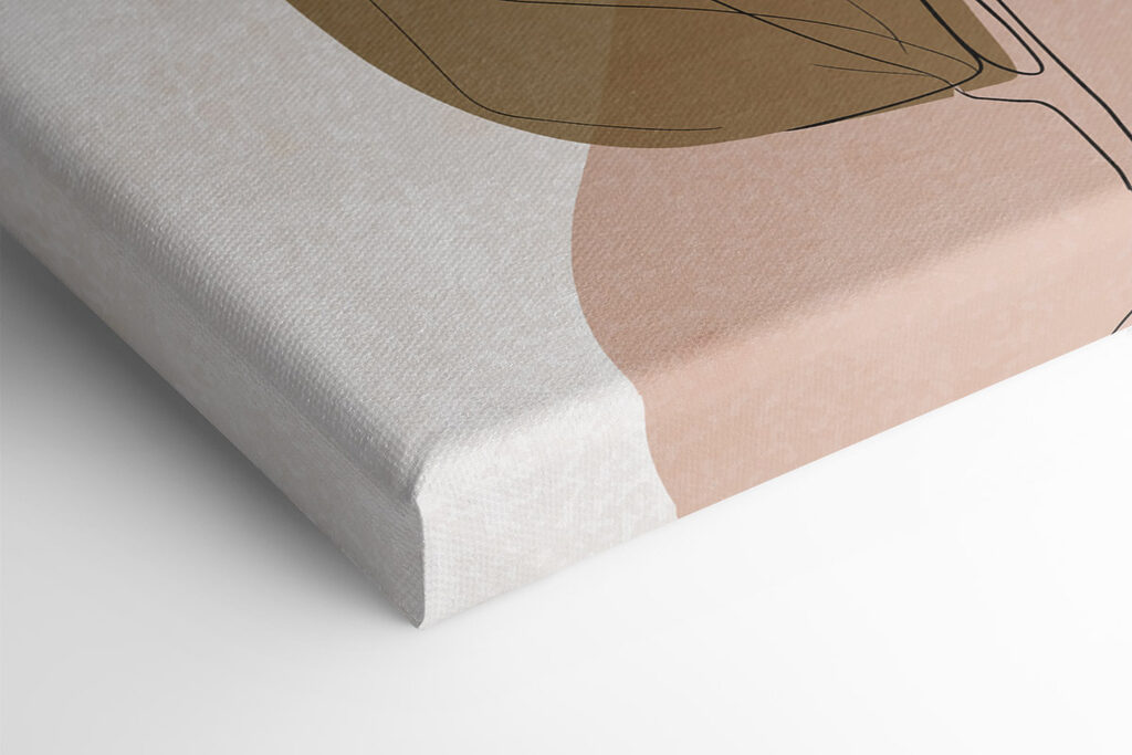 Lámina modular sobre lienzo Dibujo de flores con hojas (SKU: m30795)
