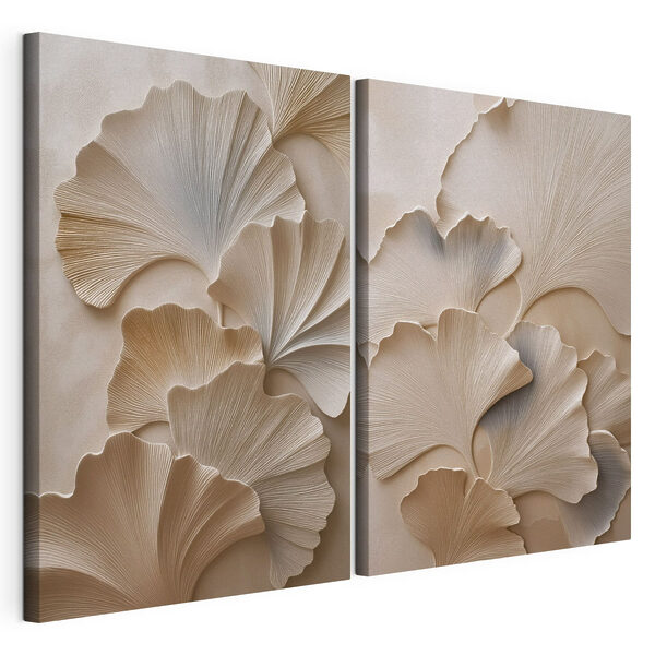 Elegancia natural en un diseño fluido Lámina modular sobre lienzo Elegancia natural en un diseño fluido