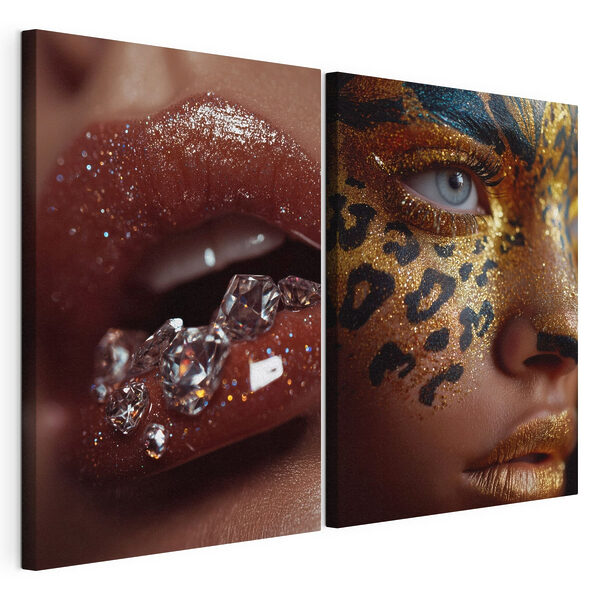 Belleza atrevida con un toque artístico y divertido Lámina modular sobre lienzo Belleza atrevida con un toque artístico y divertido