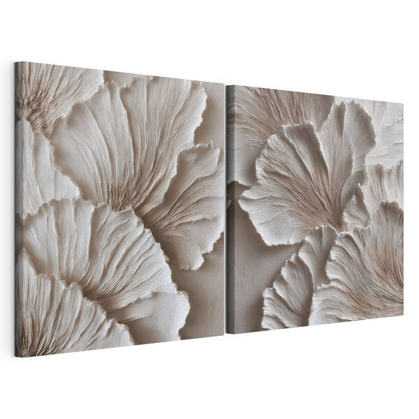 - Formas elegantes en tonos suaves Lámina modular sobre lienzo - Formas elegantes en tonos suaves