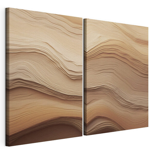 Capas fluidas de tonos suaves Lámina modular sobre lienzo Capas fluidas de tonos suaves