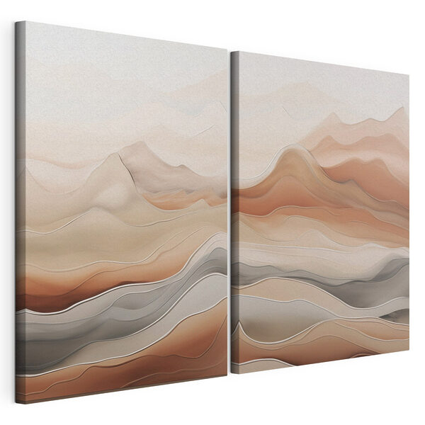 Captura de pantalla de un cuadro que representa un paisaje desértico Lámina modular sobre lienzo Captura de pantalla de un cuadro que representa un paisaje desértico