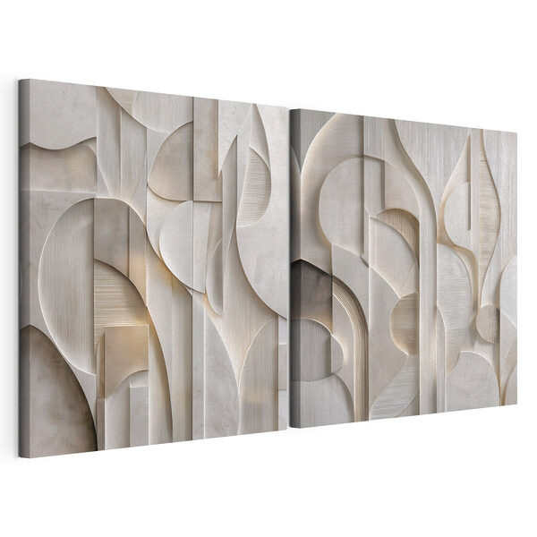 Lámina modular sobre lienzo Curvas abstractas en tonos suaves y neutros (SKU: m30728) Lámina modular sobre lienzo Lámina modular sobre lienzo Curvas abstractas en tonos suaves y neutros (SKU: m30728)