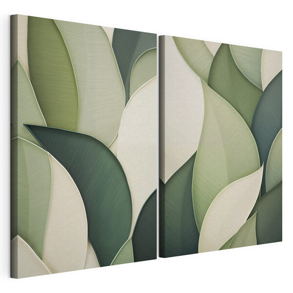 Suaves curvas en colores naturales Lámina modular sobre lienzo Suaves curvas en colores naturales