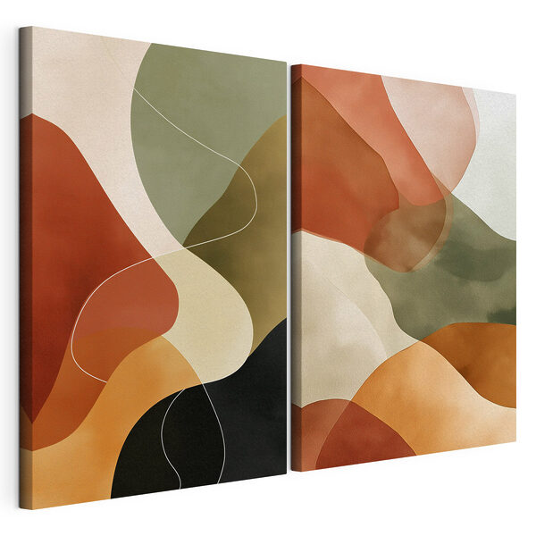 Lámina modular sobre lienzo Formas abstractas serenas en tonos cálidos (SKU: m30707) Lámina modular sobre lienzo Lámina modular sobre lienzo Formas abstractas serenas en tonos cálidos (SKU: m30707)