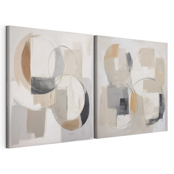 Lámina modular sobre lienzo Par de obras de arte