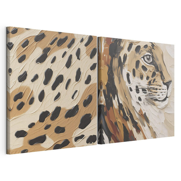 Patrones felinos cautivadores en el arte Lámina modular sobre lienzo Patrones felinos cautivadores en el arte