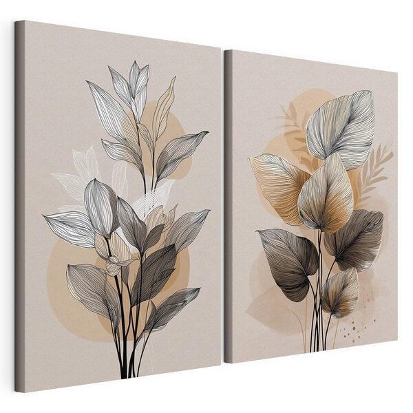 Lámina modular sobre lienzo - Elegante diseño botánico a trazo (SKU: m30639) Lámina modular sobre lienzo Lámina modular sobre lienzo - Elegante diseño botánico a trazo (SKU: m30639)