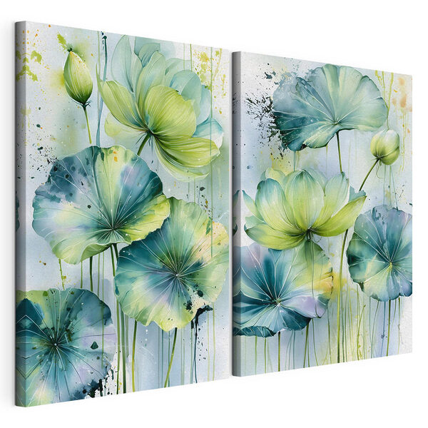 Lámina modular sobre lienzo Cuadro de flores con hojas verdes (SKU: m30622) Lámina modular sobre lienzo Lámina modular sobre lienzo Cuadro de flores con hojas verdes (SKU: m30622)