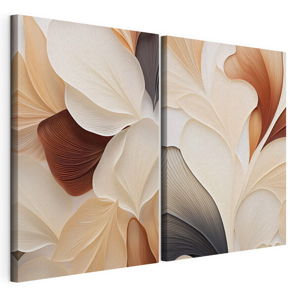 Suaves ondas en colores tenues Lámina modular sobre lienzo Suaves ondas en colores tenues