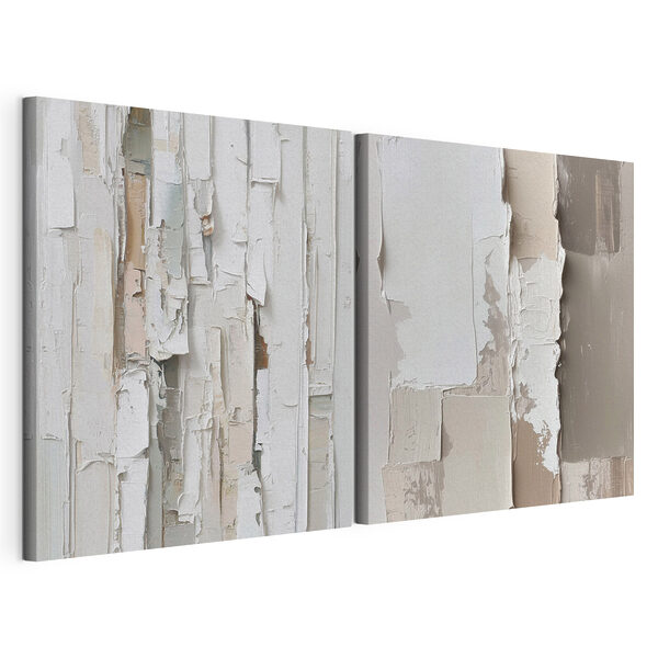 Lámina modular sobre lienzo Capas abstractas de tonos suaves