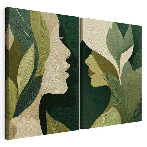 Lámina modular sobre lienzo Lámina modular sobre lienzo Susurros de la naturaleza y la feminidad (SKU: m30561)
