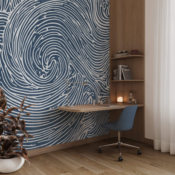 Diseño de remolinos azules y blancos Diseño de remolinos azules y blancos