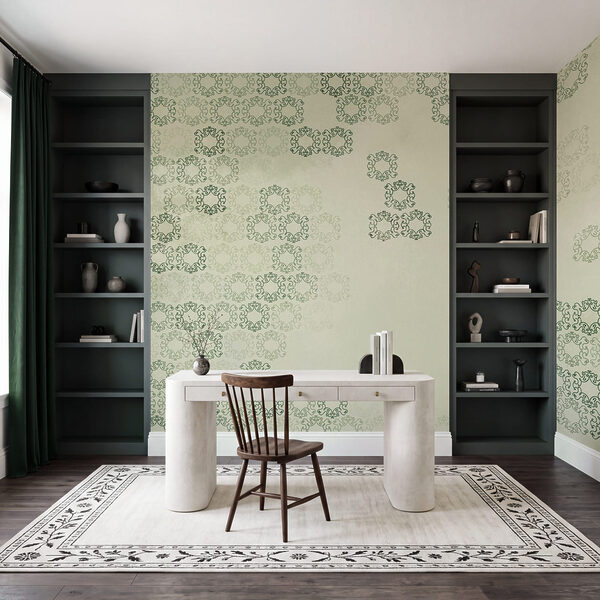 Fondo blanco con un diseño en negro y verde Fondo blanco con un diseño en negro y verde