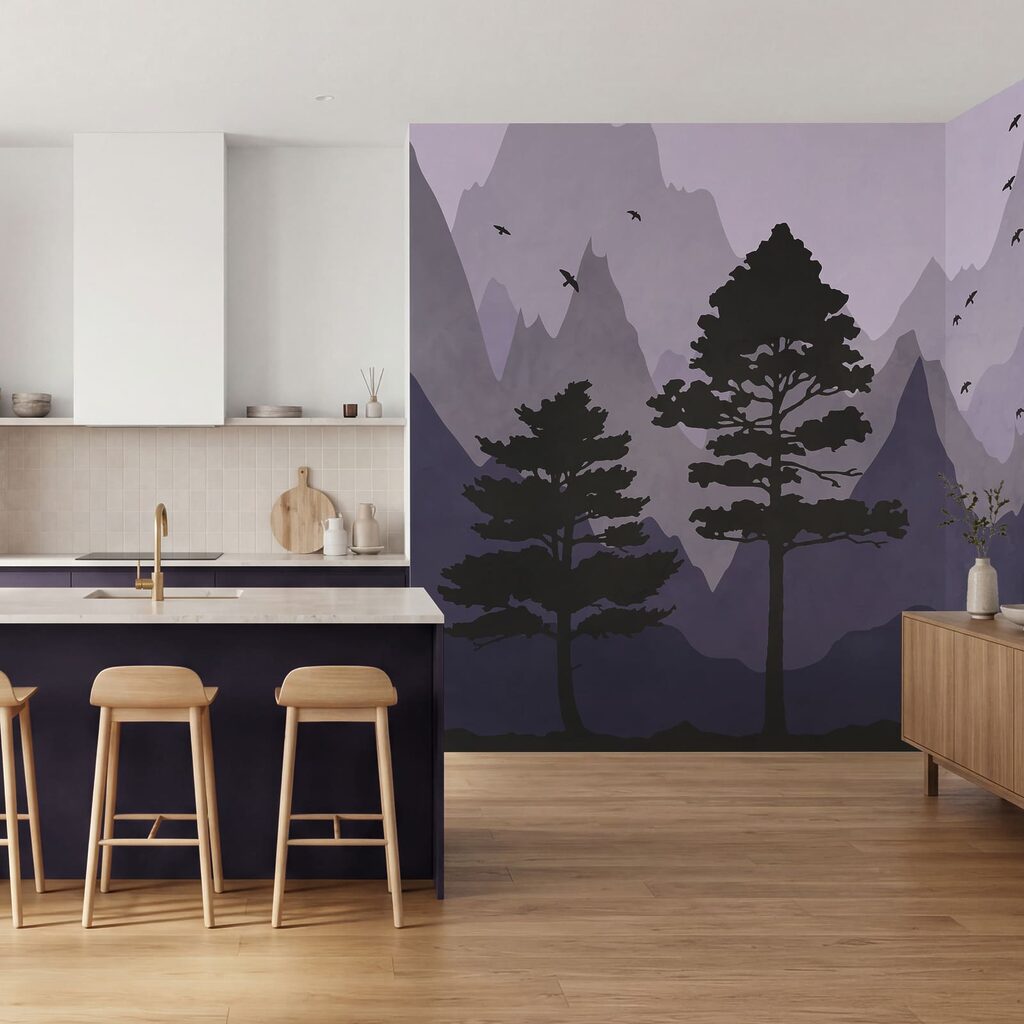 Paisaje con montañas y árboles Paisaje con montañas y árboles