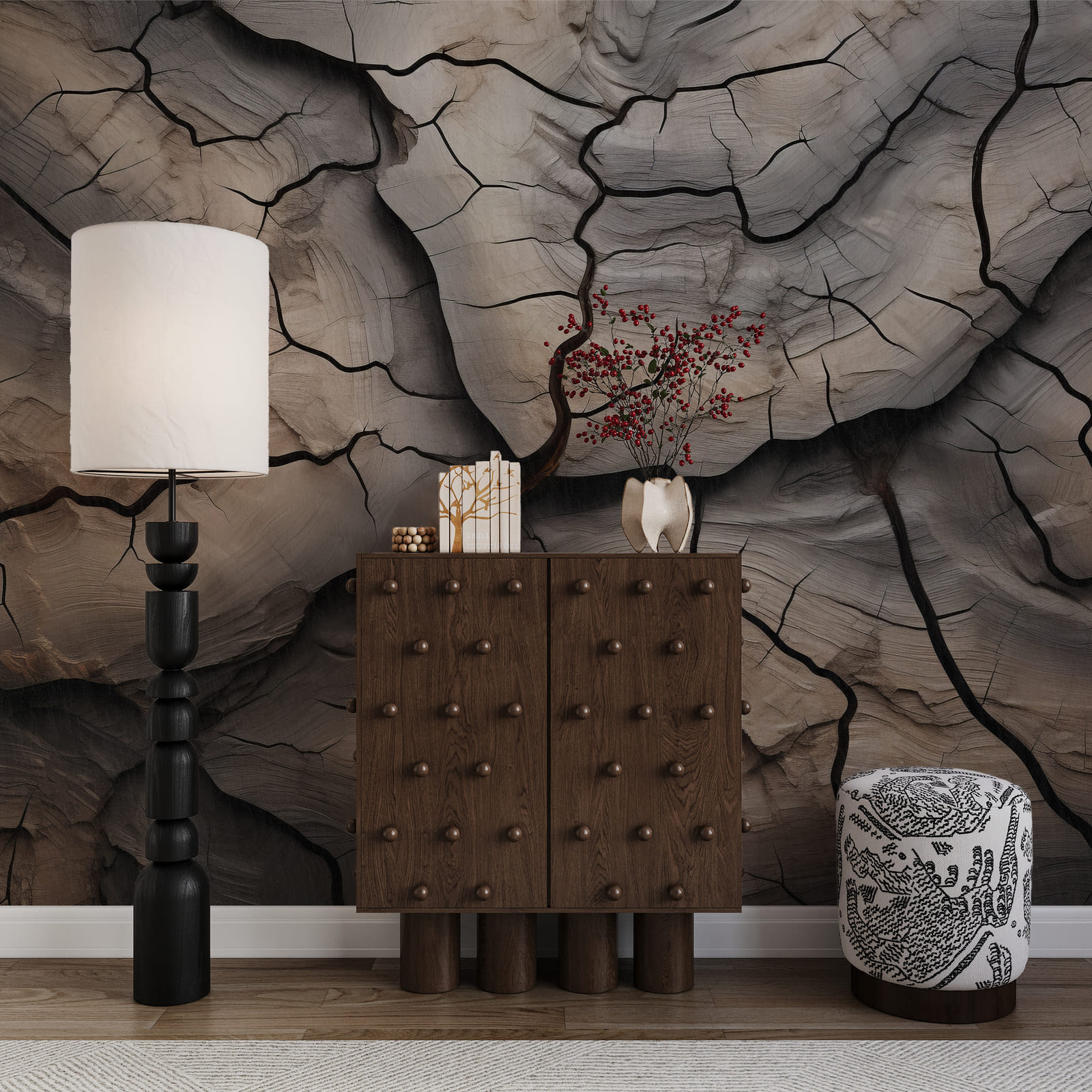 Motivos naturales en la madera desgastada