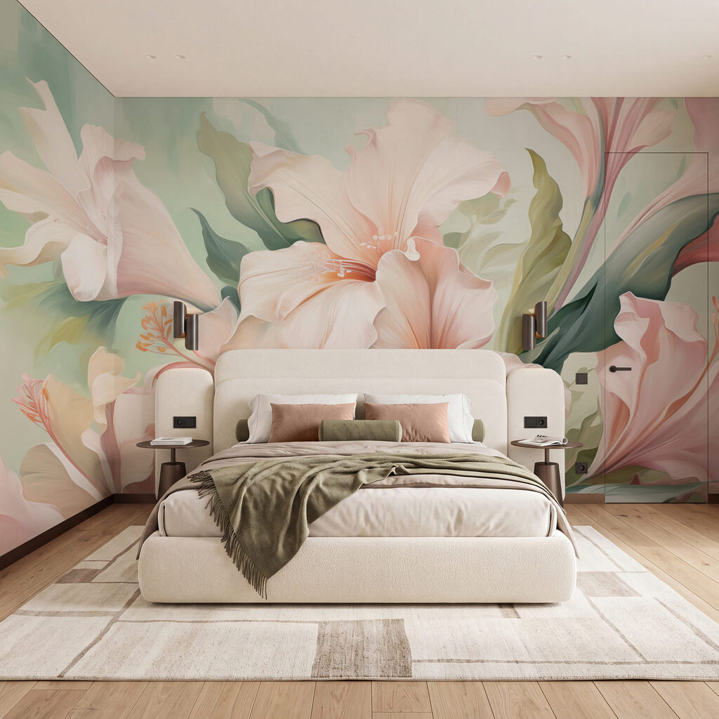 Delicadas flores en tonos suaves