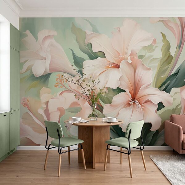 Delicadas flores en tonos suaves