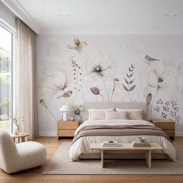 Pintura de flores y pájaros Pintura de flores y pájaros
