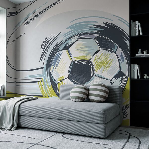Balón de fútbol en movimiento Balón de fútbol en movimiento