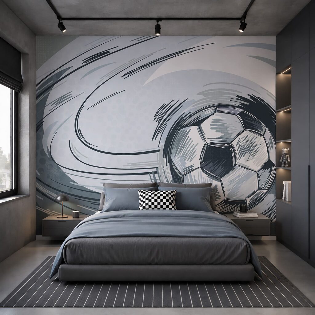 Un balón de fútbol en un tornado