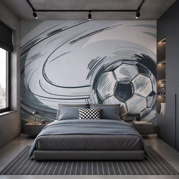 Un balón de fútbol en un tornado