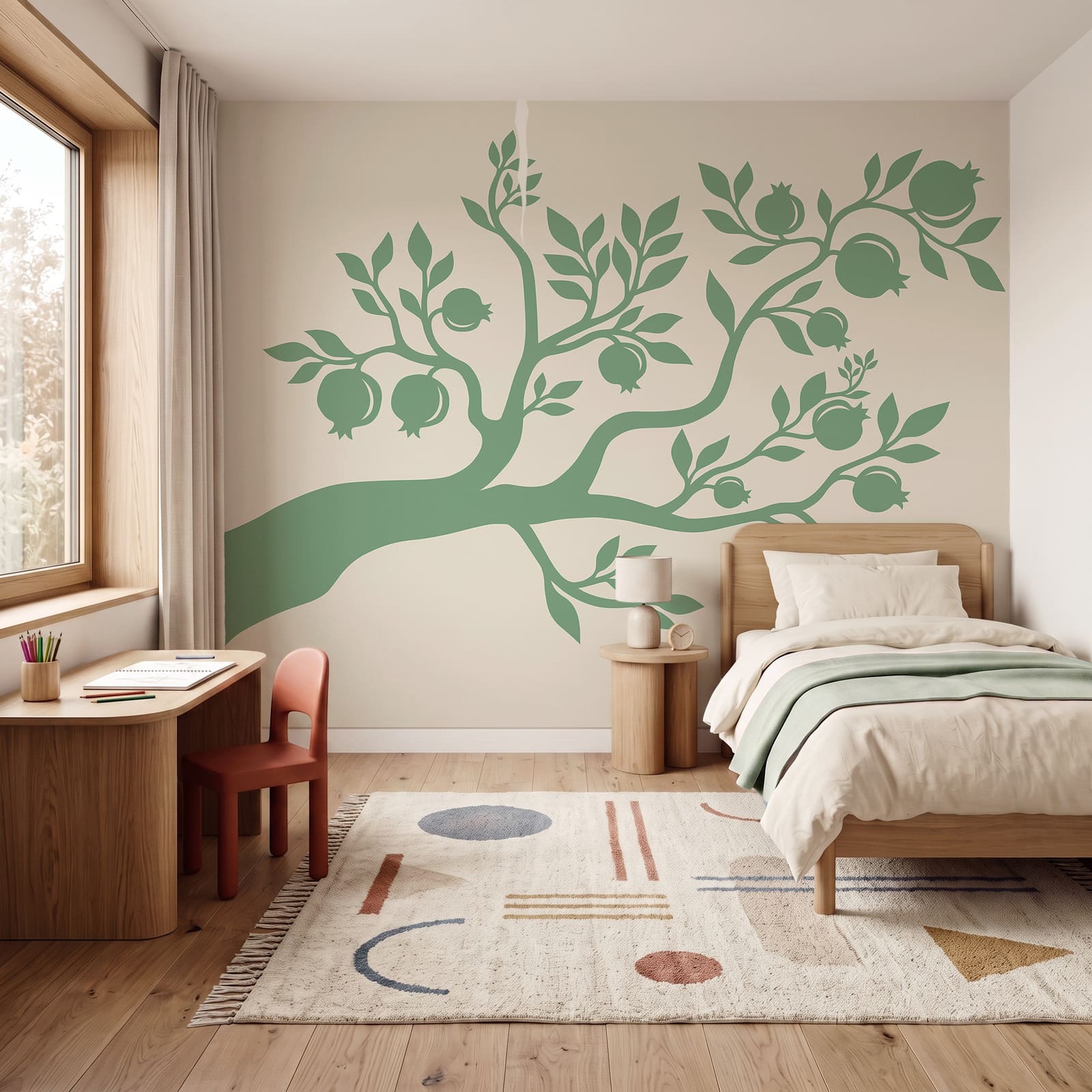 Árbol con hojas y frutos Árbol con hojas y frutos