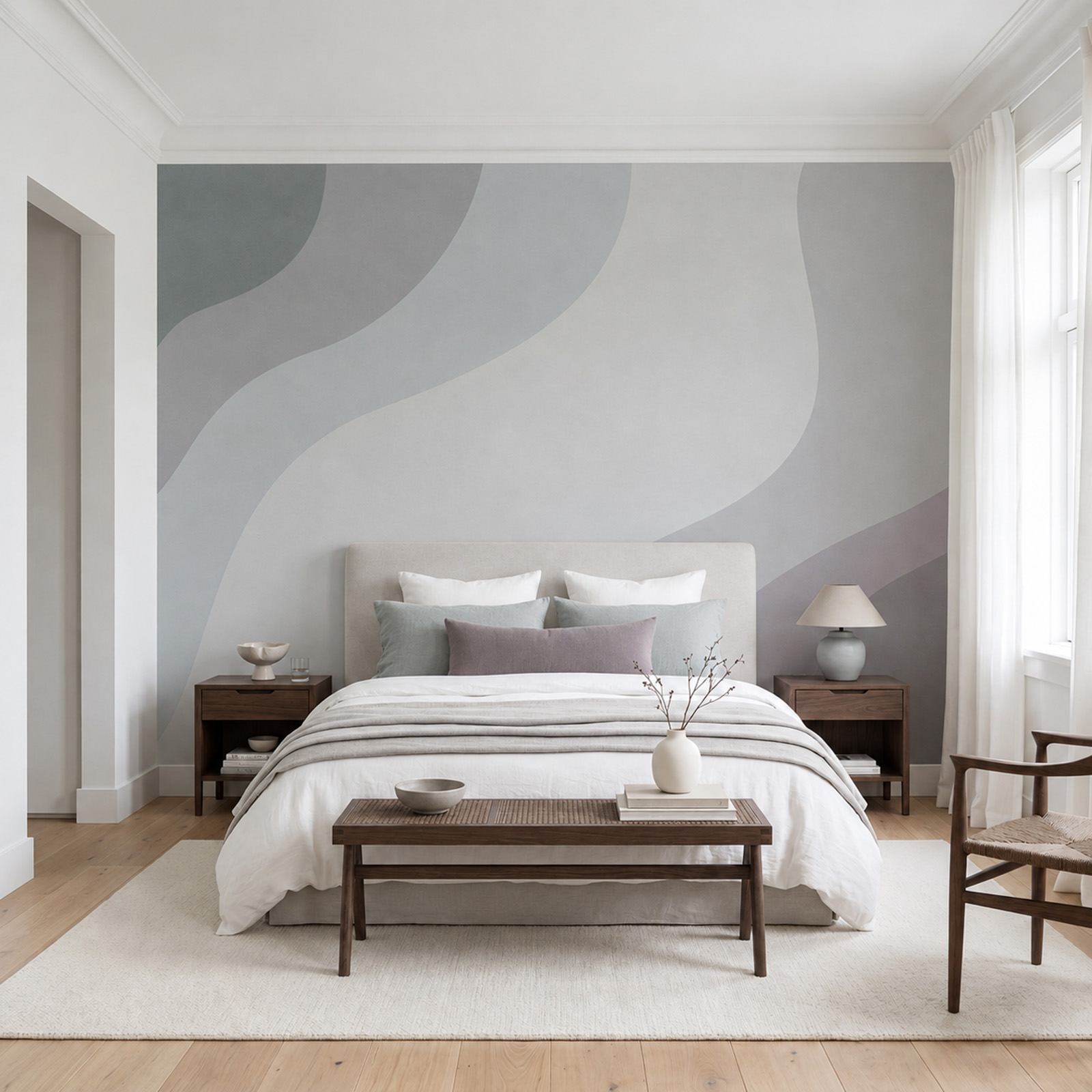 Diseño ondulado en blanco y gris Diseño ondulado en blanco y gris