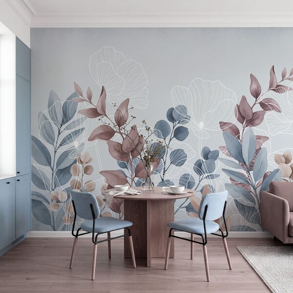 Elegante diseño floral con tonos suaves